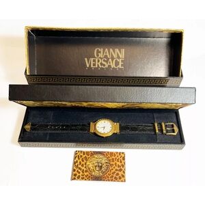 Gianni Versace vintage gold plated Swiss watch